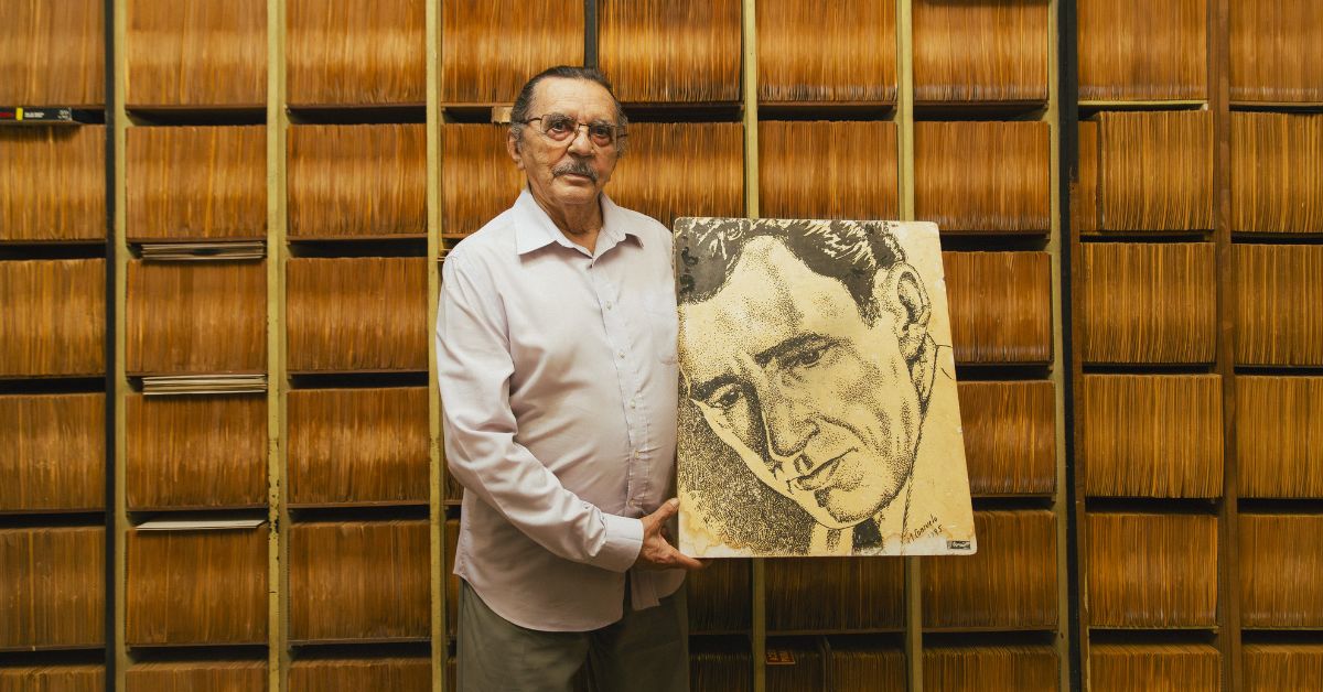 Fotografia em preto e branco de Fortaleza do século XX, exposta na mostra "Fortaleza por Otacílio de Azevedo e Nirez" na CAIXA Cultural.